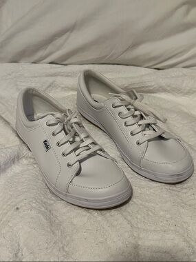 Keds White Classic Leather Lace-Up Sneakers